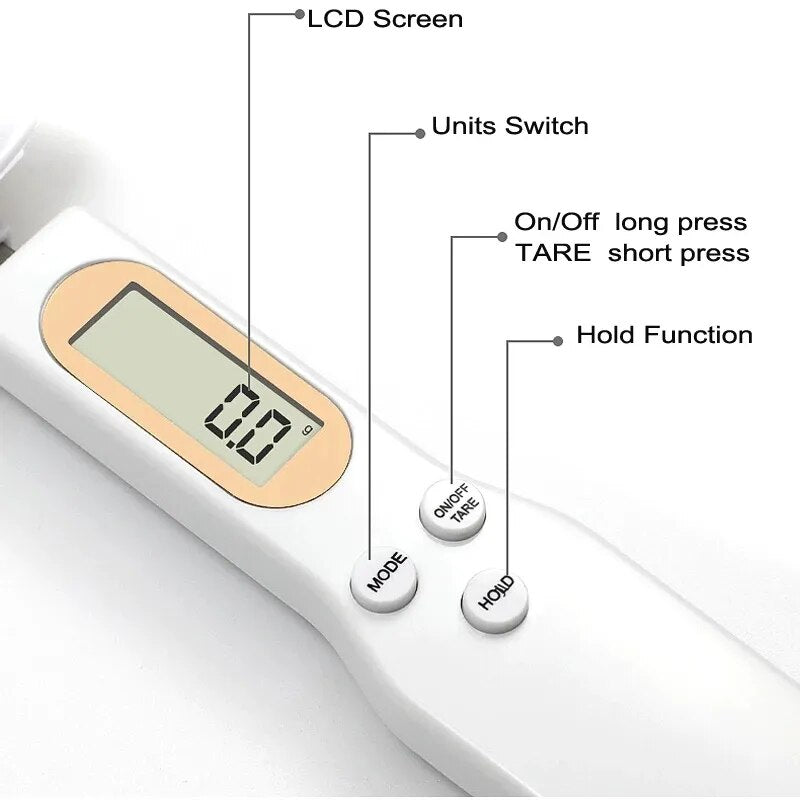 Electronic Scale 500g LCD Display Digital Weight Measuring Spoon