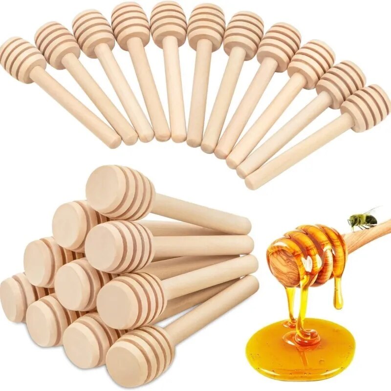 Practical Long Handle Wood Honey Spoon Mixing Stick