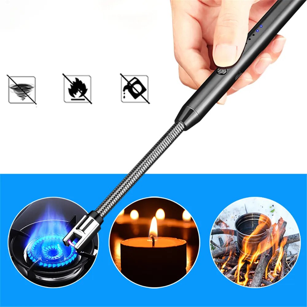 Metal Bendable Plasma Arc Lighter USB Rechargeable